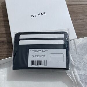 BY FAR Black Leather Cardholder